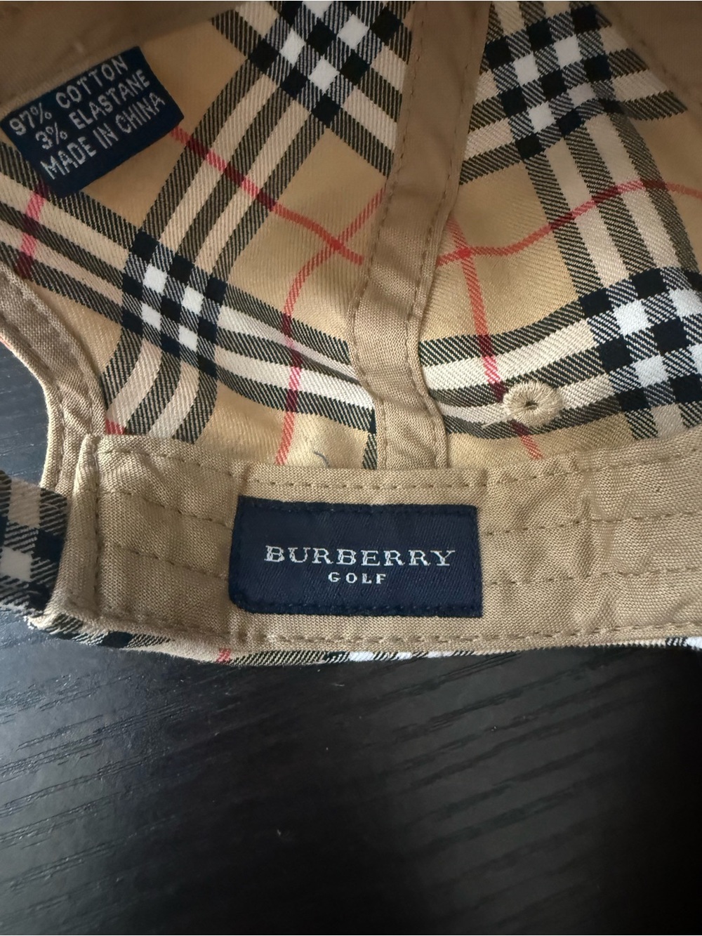 BURBERRY London Nova Check Adjustable Golf Baseball Cap Vintage - Picture 5 of 8